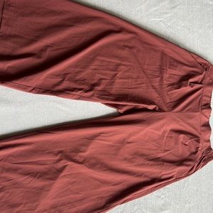 Athleta wide leg pants.  Brick color.  Soft material